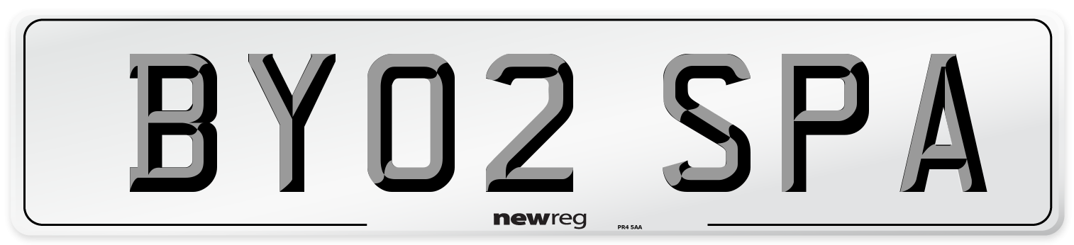 BY02 SPA Number Plate from New Reg